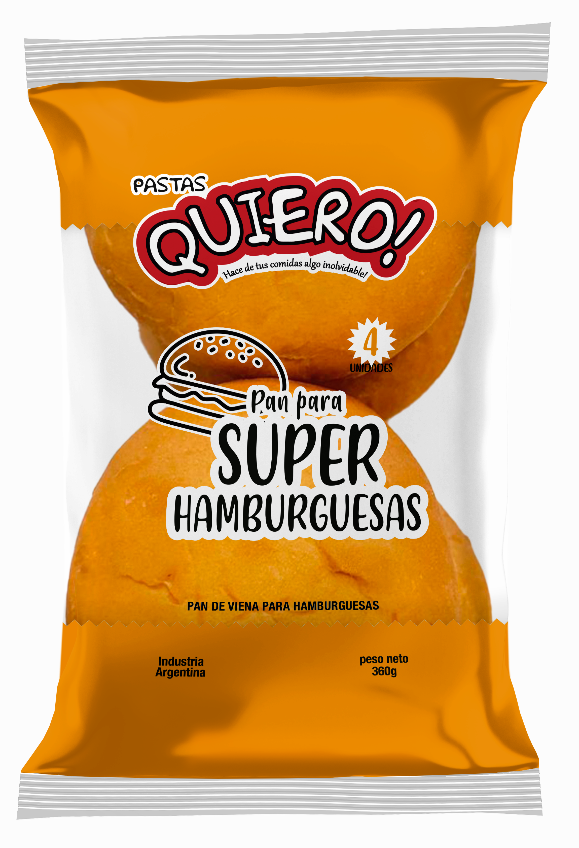 Pan de viena para super hamburguesas
