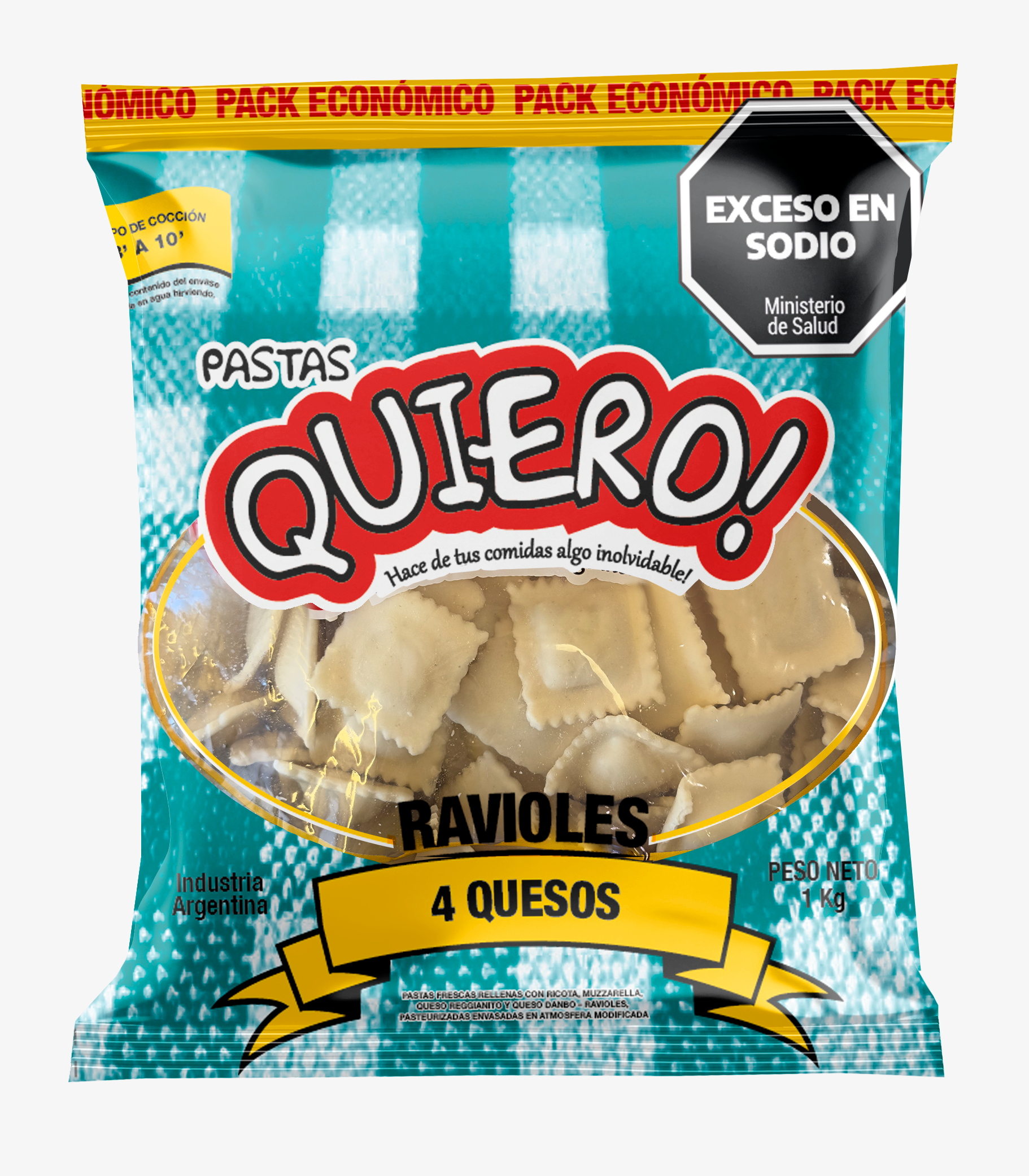 Ravioles 4 Quesos x 1kg