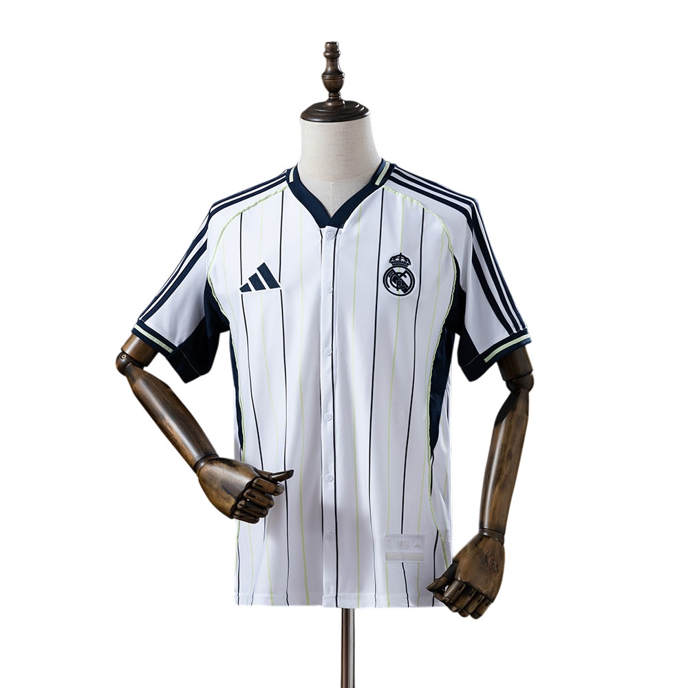 2025-26 Real Madrid Football Club  US Pack Baseball Jersey BNWT