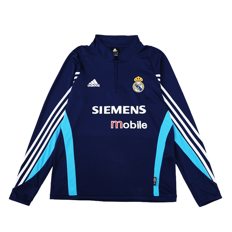 2004-05 Real Madrid Football Club Soccer 1/4 Zip Training Top Shirt BNWT