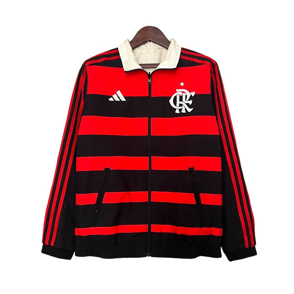 2024-25 Clube de Regatas do Flamengo Reversible Anthem Track Jacket Top Windbreaker Soccer Fußball BNWT