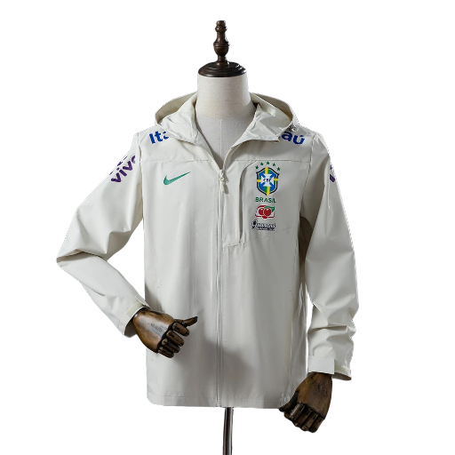 2022 Brazil national football team Full Zip Track RainJacket Top Windbreaker Soccer Fußball BNWT