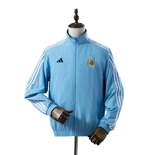 2022-23 Argentina national football team Full Zip Reversible Anthem Track Jacket Top Windbreaker Soccer Fußball BNWT