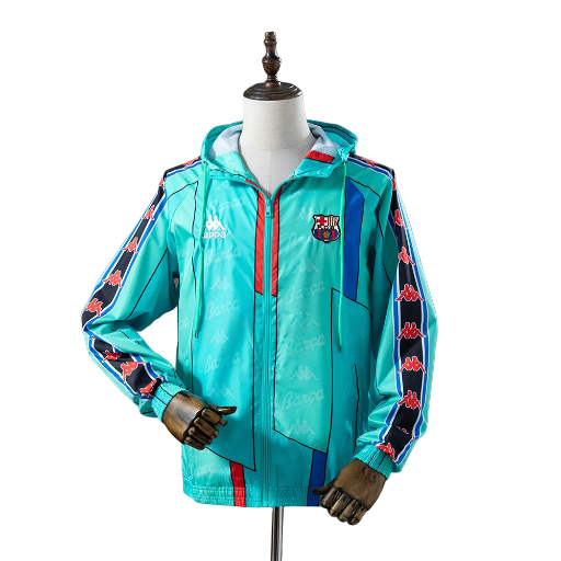 1996-97 Barcelona football Club Retro-Style Windbreaker Soccer Fußball BNWT