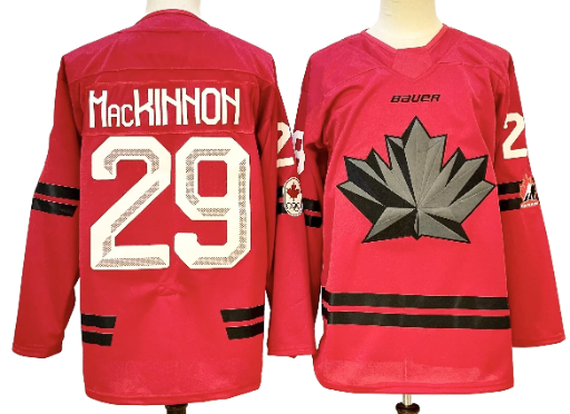 Nathan MacKinnon Hockey Team Canada 2026 Replica Jersey - Red BNWT