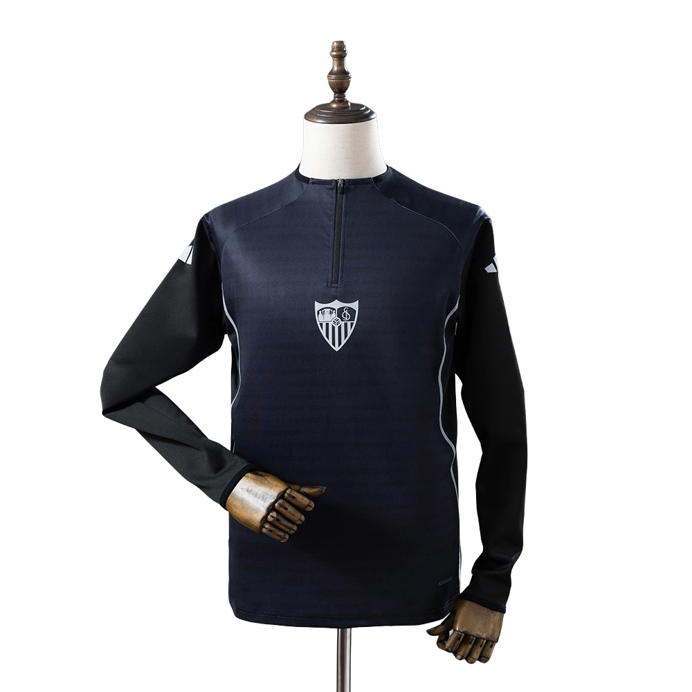 2025-26 Sevilla Football Club 1/4 Zip Soccer Training Top BNWT