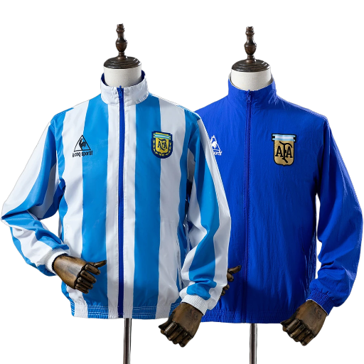 1986 Argentina national football team Reversible retro Track Jacket Top Windbreaker Soccer Fußball BNWT
