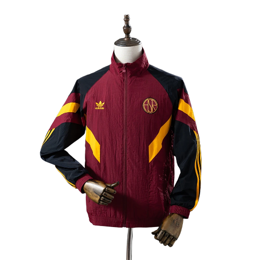 2024-25 AS Roma Football Club Track Jacket Top Windbreaker Soccer Fußball BNWT