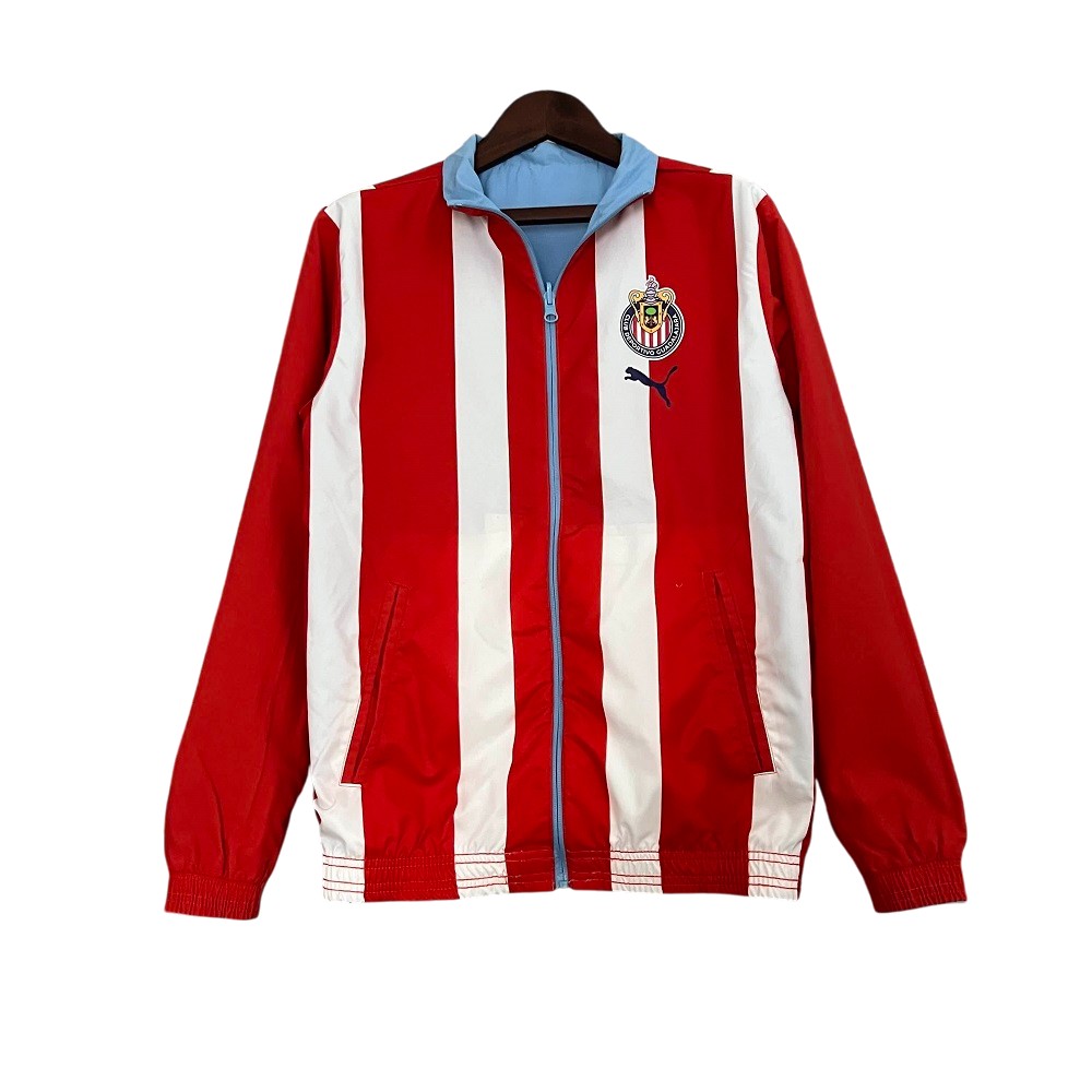 2023-24 C.D. Guadalajara Chivas Track Jacket Reversible Full Zip Anthem Top Windbreaker Soccer Fußball BNWT