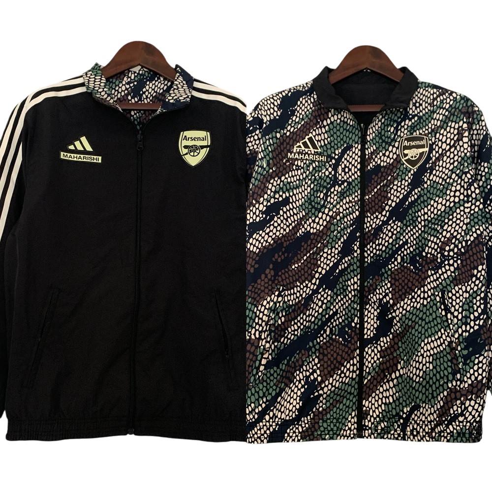 2023-24 Arsenal Football Club x Maharishi Track Jacket Reversible Full Zip Anthem Top Windbreaker Soccer Fußball BNWT