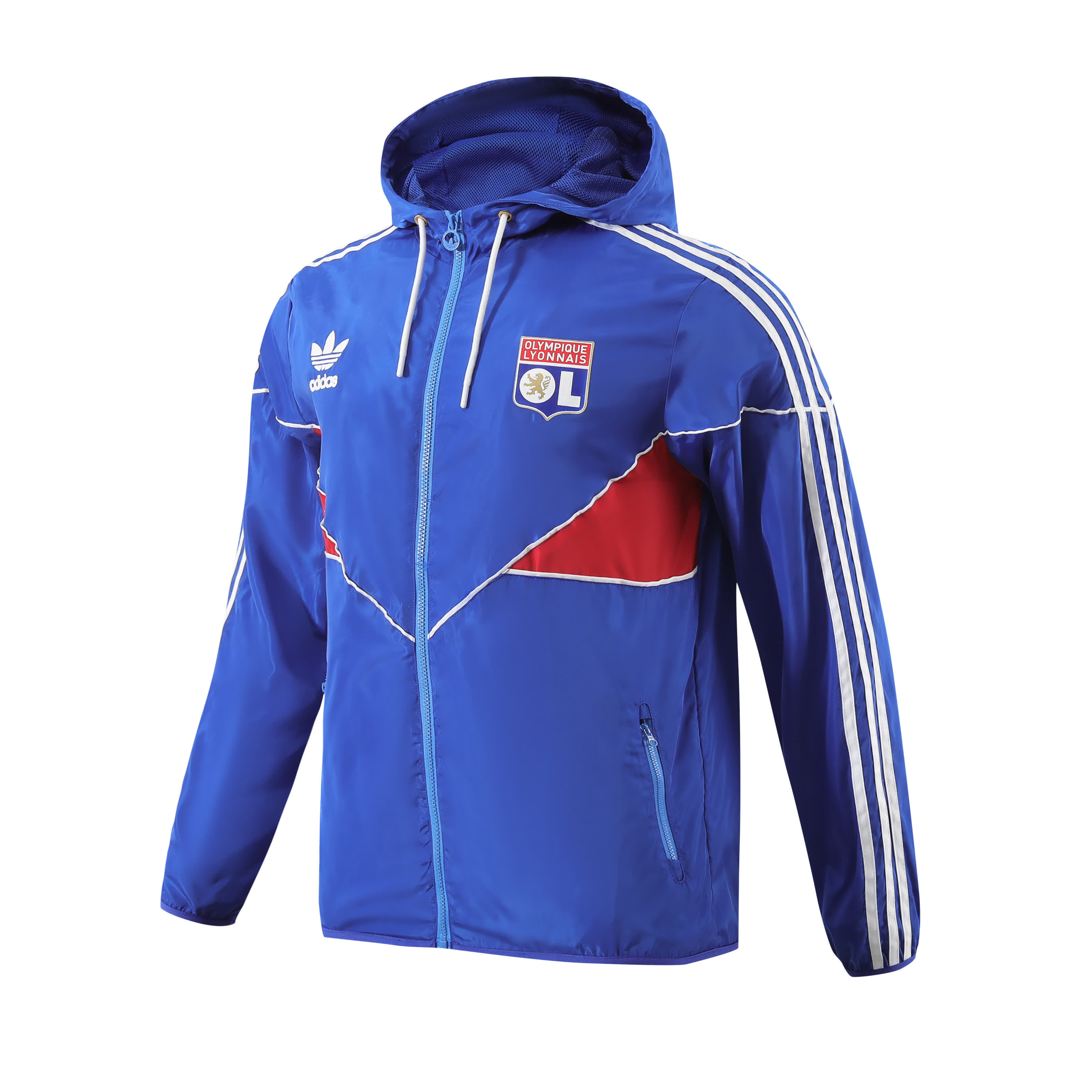 2023-24Olympique Lyonnais Football Club Track Jacket Full Zip Anthem Top Windbreaker Soccer Fußball BNWT