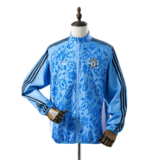 2021-22 Man-U Football Club Full Zip Reversible Anthem Track Jacket Top Windbreaker Soccer Fußball BNWT