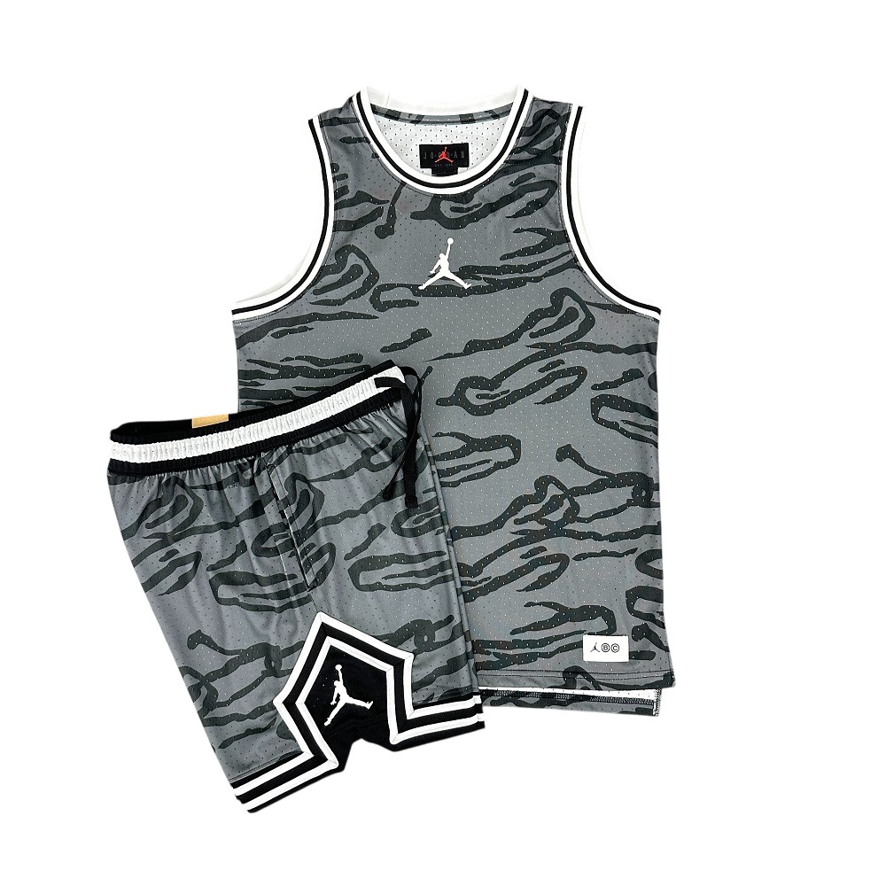 Jordan Grey Camouflage Basketball Full-Kit BNWT