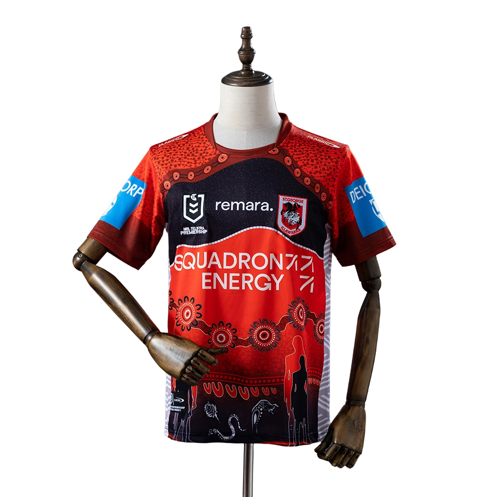 2025 St. George Illawarra Dragons Rugby league team  Indigenous Men's Replica Jersey BNWT
