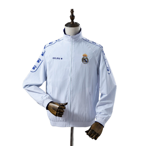 1996-97 Real Madrid Football Club Reversible Track Jacket Top Windbreaker Soccer Fußball BNWT