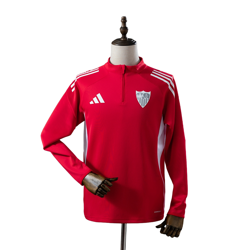 2025-26 Sevilla Football Club 1/4 Zip Soccer Training Top BNWT