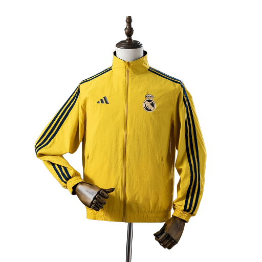 2024-25 Real Madrid Football Club Full Zip Reversible Anthem Track Jacket Top Windbreaker Soccer Fußball BNWT