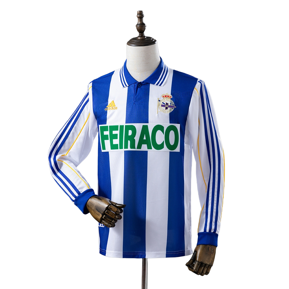 Deportivo de La Coruña Football Club Long Sleeve Kit Shirt Calcio Soccer Jersey Fußball camiseta BNWT