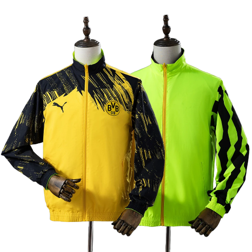 2025-26 Borussia Dortmund Football Club Full Zip Reversible Anthem Track Jacket Top Windbreaker Soccer Fußball BNWT