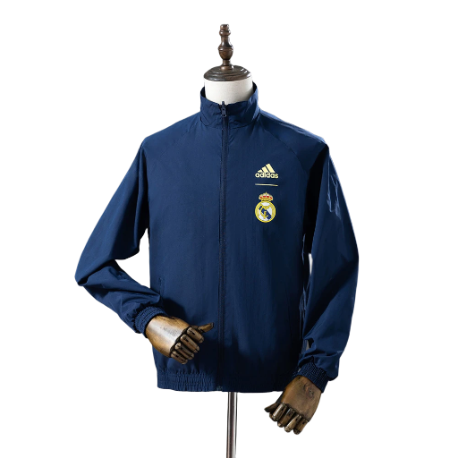 2023-24 Real Madrid Football Club Full Zip Reversible Anthem Track Jacket Top Windbreaker Soccer Fußball BNWT