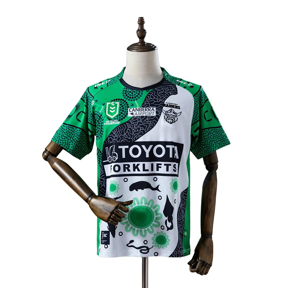 2025 Canberra Raiders Rugby league team Indigenous Men's Replica Jersey BNWT
