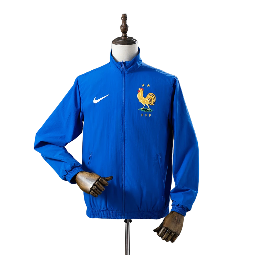 2024-25 France national football team Full Zip Reversible Anthem Track Jacket Top Windbreaker Soccer Fußball BNWT