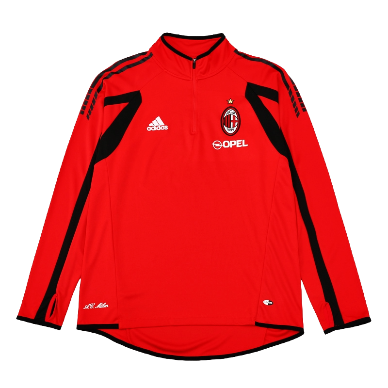 2005-06 AC Milan Football Club Soccer 1/4 Zip Training Top Shirt BNWT