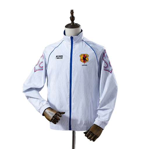 1998 Japan national football team Full Zip Reversible Anthem Track Jacket Top Windbreaker Vintage Retro-Style Soccer Fußball BNWT