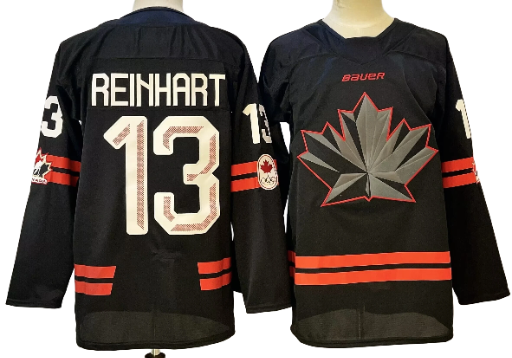 2026 Sam Reinhart Men's Black Hockey Canada Replica Jersey BNWT