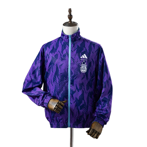 2022-23 Argentina national football team Full Zip Reversible Anthem Track Jacket Top Windbreaker Soccer Fußball BNWT