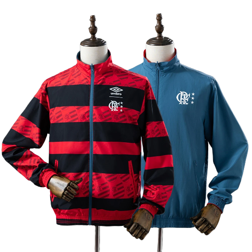 2025 Clube de Regatas do Flamengo Football Club Full Zip Reversible Anthem Track Jacket Top Windbreaker Soccer Fußball BNWT