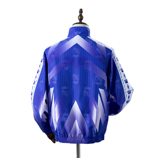 1996-97 Real Madrid Football Club Full Zip Reversible Anthem Track Jacket Top Windbreaker Vintage Retro-Style Soccer Fußball BNWT