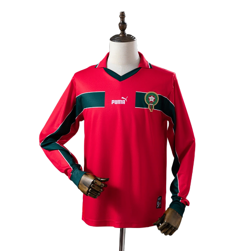1998 Morocco national football team Away Long Sleeve Shirt Calcio Soccer Jersey Fußball Camiseta BNWT