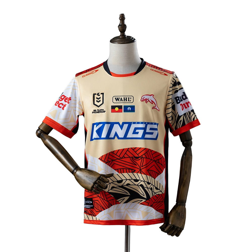 2025 Dolphins Rugby league team Indigenous Men's Replica Jersey BNWT