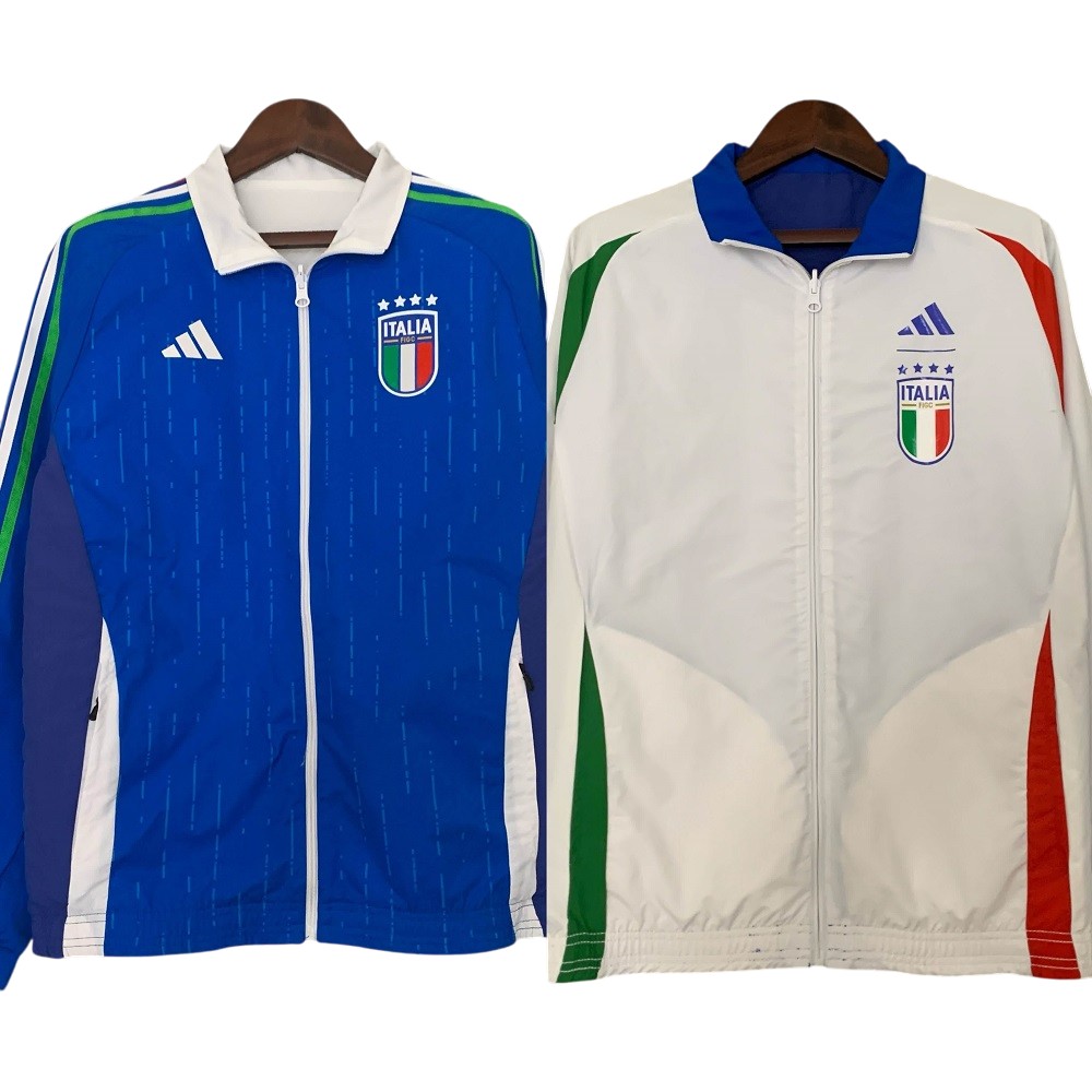 2023-24 Italy national football team Track Jacket Reversible Full Zip Anthem Top Windbreaker Soccer Fußball BNWT