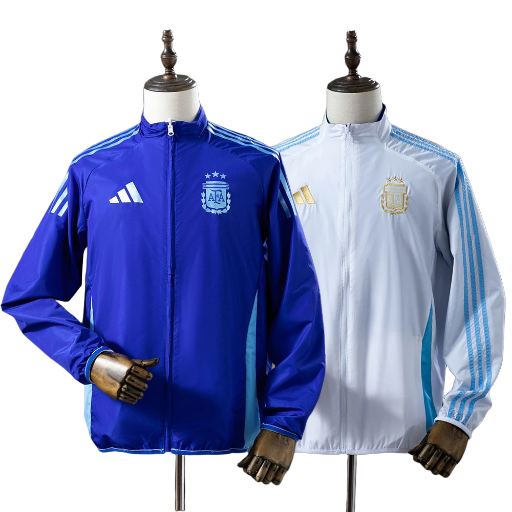 2024-25 Argentina national football team Anthem Reversible Track Jacket Top Windbreaker Soccer Fußball BNWT