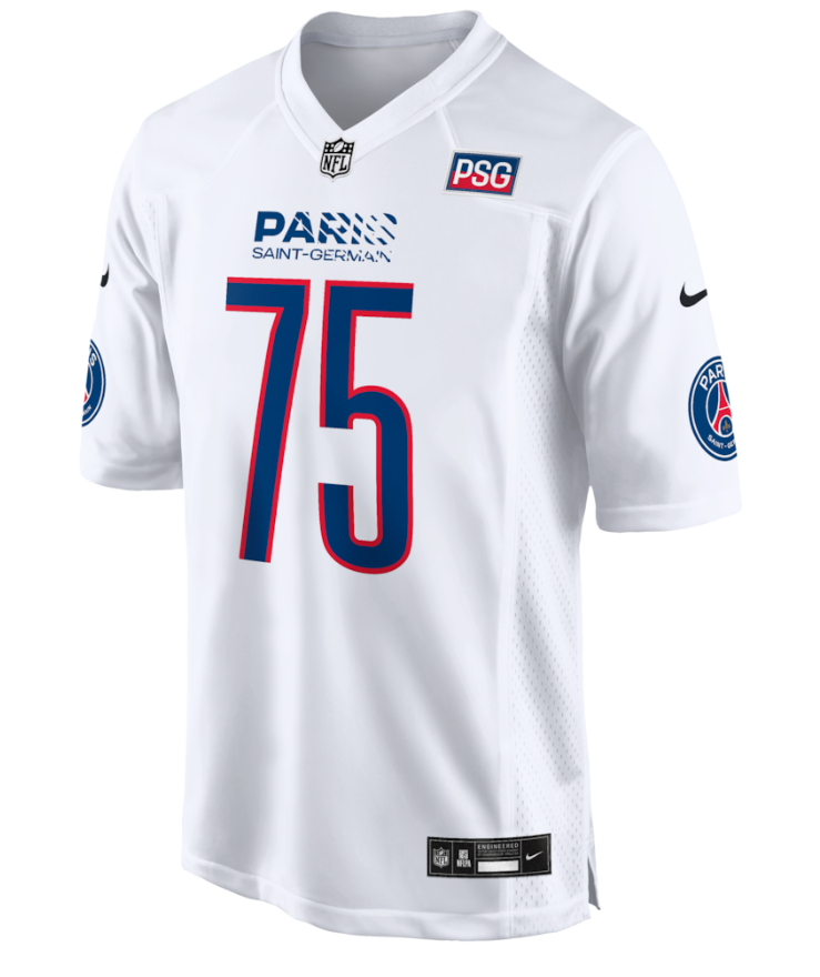 2025 Men's Nike White Paris Saint-Germain Soccer x NFL Game Jersey BNWT