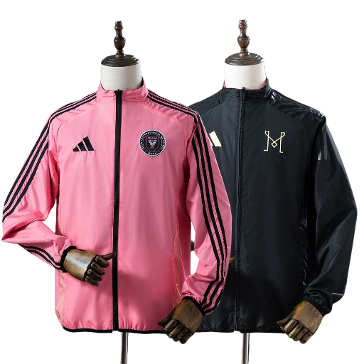2025 Inter Miami CF Full Zip Reversible Anthem Track Jacket Top Windbreaker Soccer Fußball BNWT