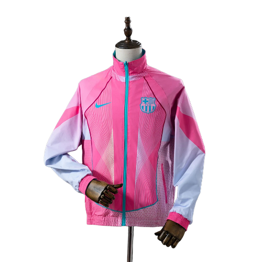 2025-26 Barcelona Football Club Full Zip Reversible Anthem Track Jacket Top Windbreaker Soccer Fußball BNWT