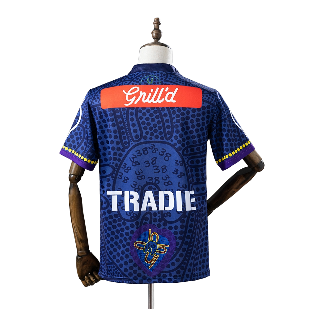  2025 Melbourne Storm Rugby league team Indigenous Men's Replica Jersey BNWT