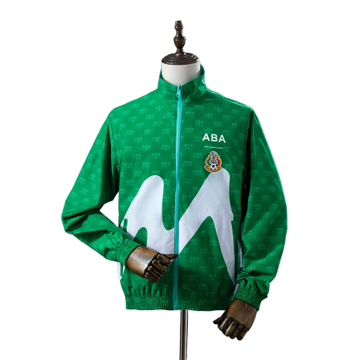 1995 Mexico national football team Full Zip Reversible Anthem Track Jacket Top Windbreaker Vintage Retro-Style Soccer Fußball BNWT