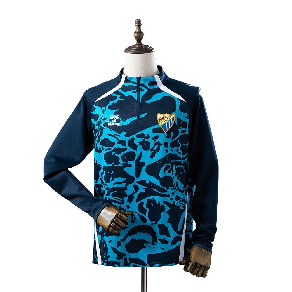 2025-26 Málaga Football Club 1/4 Zip Soccer Training Top BNWT