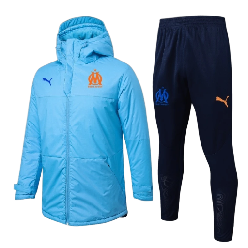 2025 Olympique de Marseille Football Club Calcio Padded Jacket & Pants Set Soccer Fußball BNWT