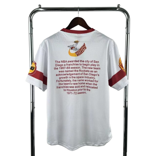 Men's White Houston Rockets Hardwood Classics Team Origins Premium Jersey BNWT