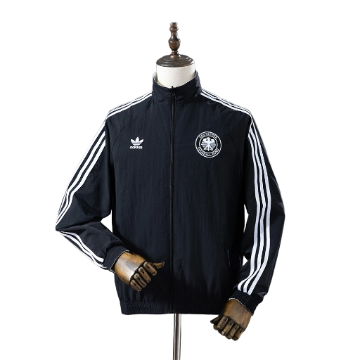 1990-92 Germany national football team Full Zip Reversible Anthem Track Jacket Top Windbreaker Vintage Retro-Style Soccer Fußball BNWT