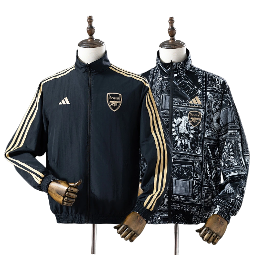2023-24 Arsenal Football Club x Maharishi Full Zip Reversible AnthemTrack Jacket Top Windbreaker Soccer Fußball BNWT