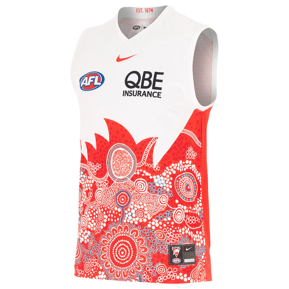 2025 Sydney Swans Men's AFL Indigenous Guernsey BNWT