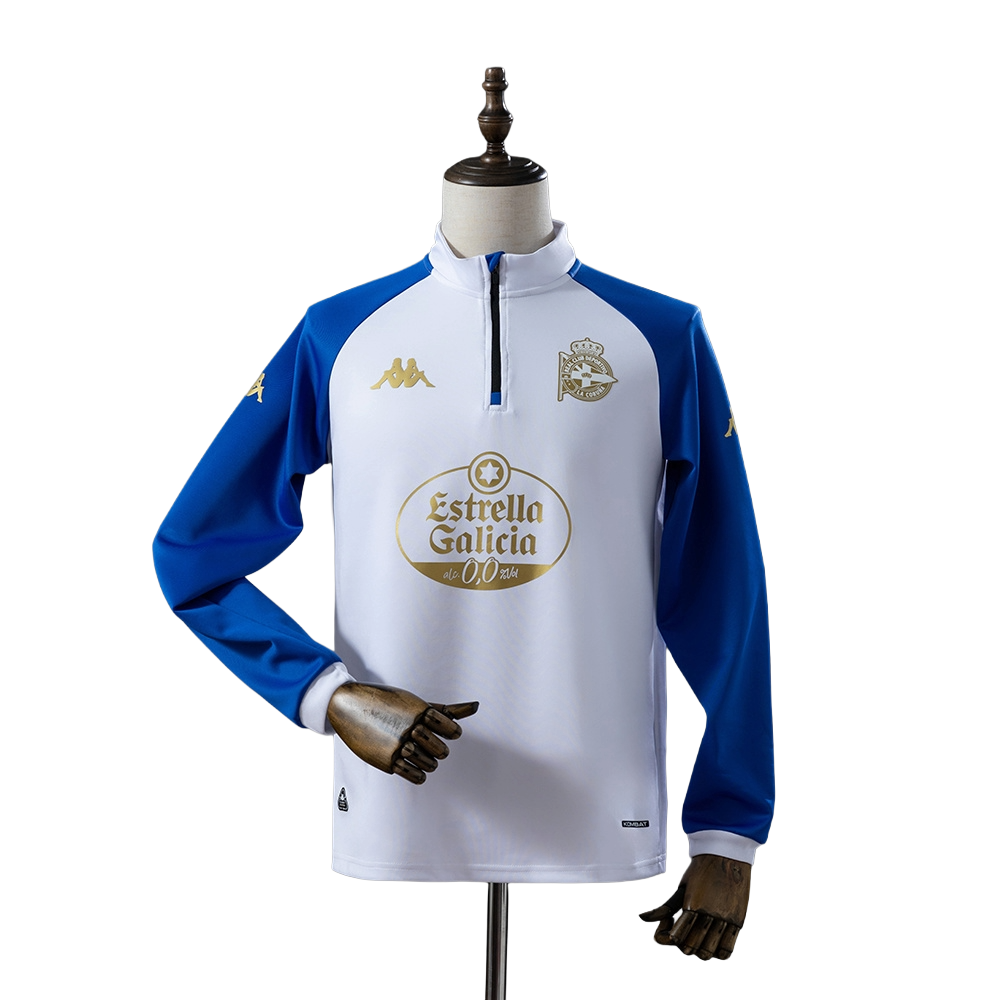 2025-26 Deportivo de La Coruña Football Club 1/4 Zip Soccer Training Top BNWT