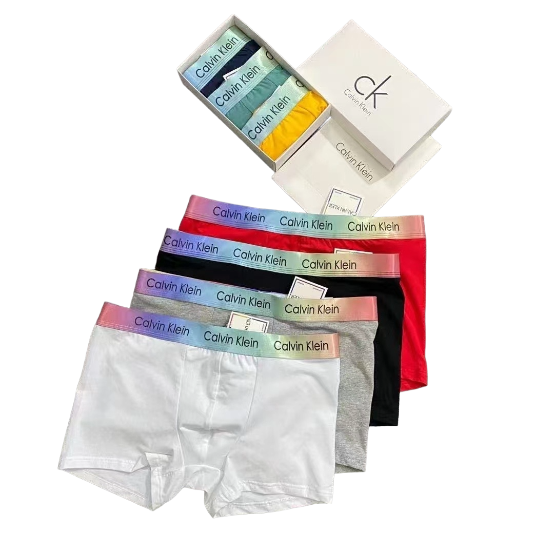 Men’s Multicolor Underwear 4-Pack – Soft Cotton / Stretch Waistband BNWT