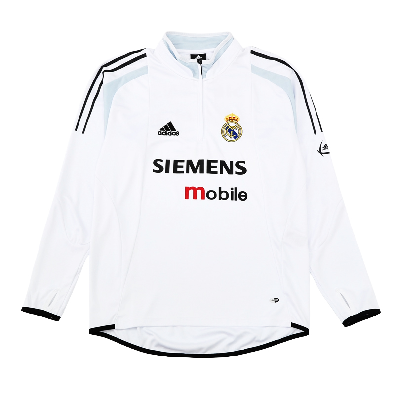 2004-05 Real Madrid Football Club Soccer 1/4 Zip Training Top Shirt BNWT
